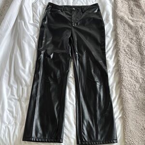 SHEIN Black Faux Leather Pants